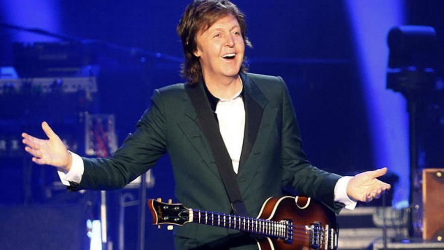 El músico británico Paul McCartney en un concierto.