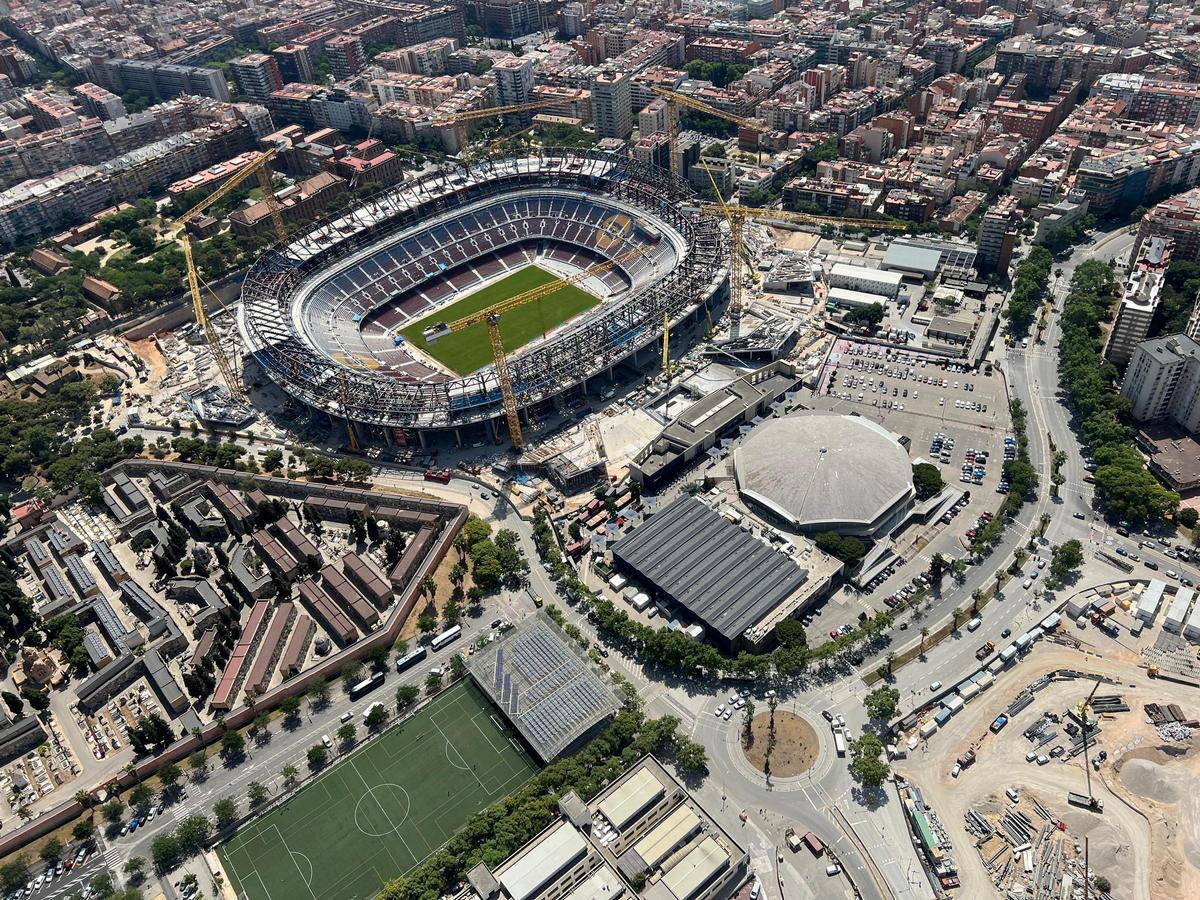 Así están las obras del Spotify Camp Nou a 23 de junio de 2025 Así están las obras del Spotify Camp Nou a 23 de junio de 2025