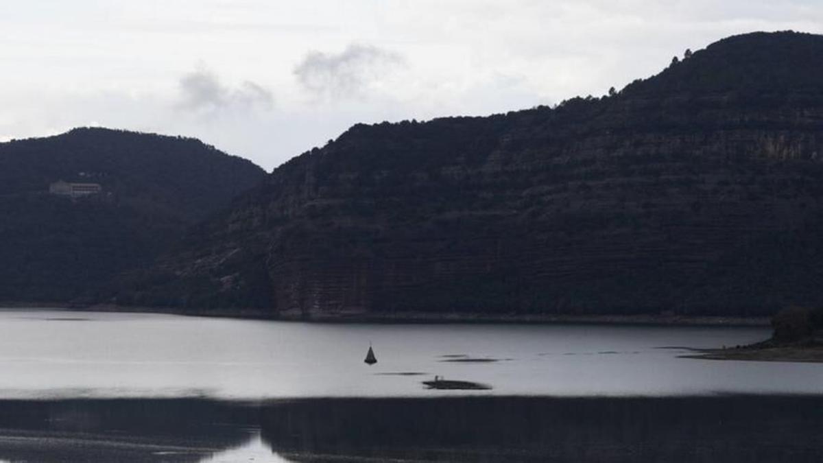 Vista del pantano de Sau, el pasado 23 de enero.