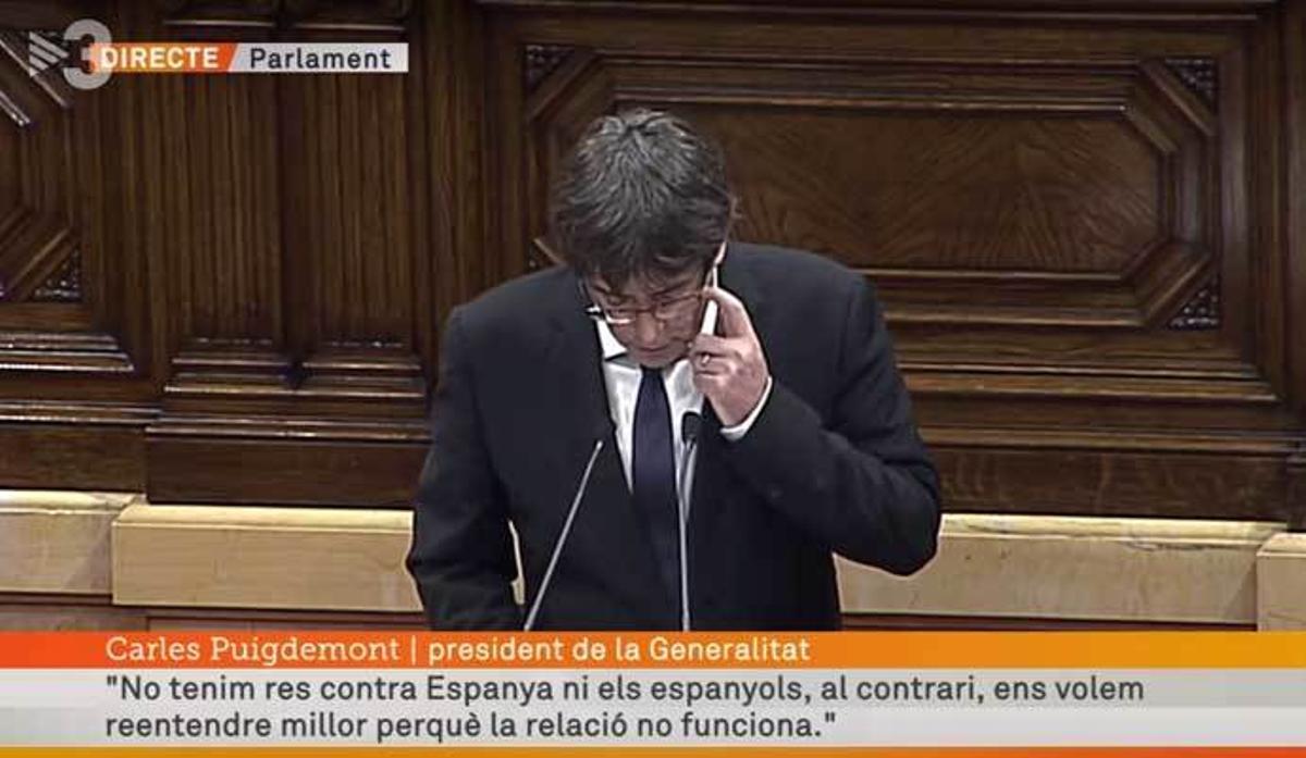 El comportamiento no verbal de Carles Puigdemont
