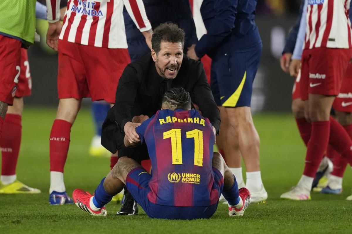 Diego Simeone, durante el partido contra el Barça