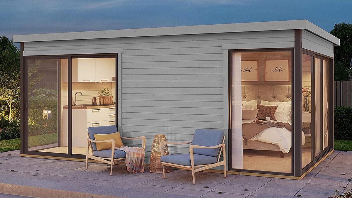 Casas de madera a la venta en Amazon por  euros