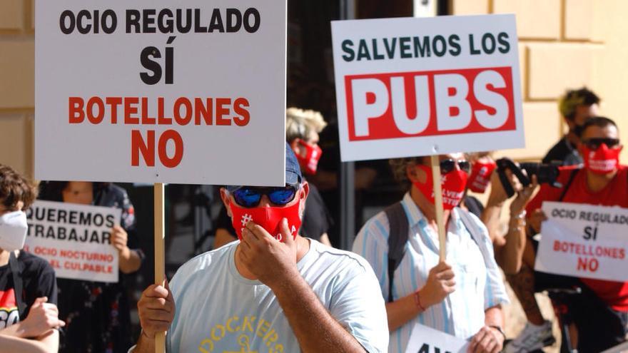 Una protesta del sector del ocio nocturno.