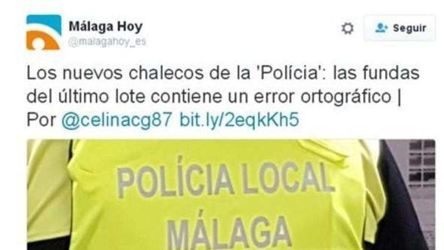 Los chalecos blindados de la Policía de Málaga salvan vidas pero suspenden en ortografía