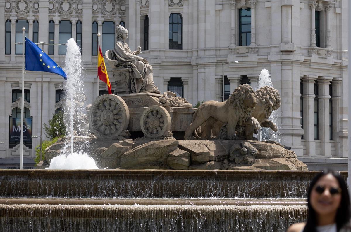 La fuente de Cibeles, lugar de celebración del Real Madrid.
