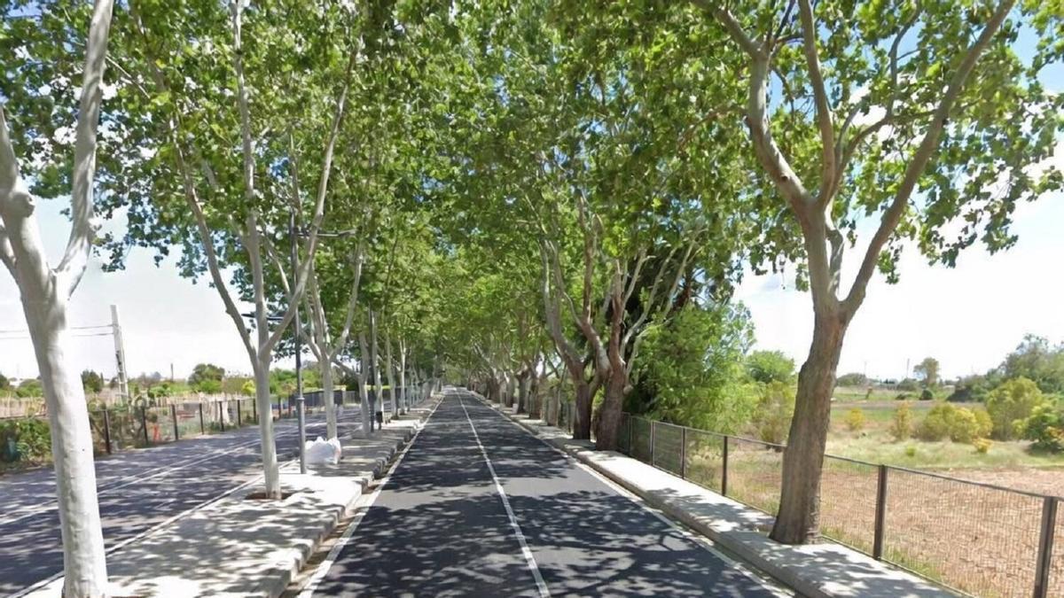 La CV-409, uno de los viales que Aldaia propone aprovechar para el paso del transporte público