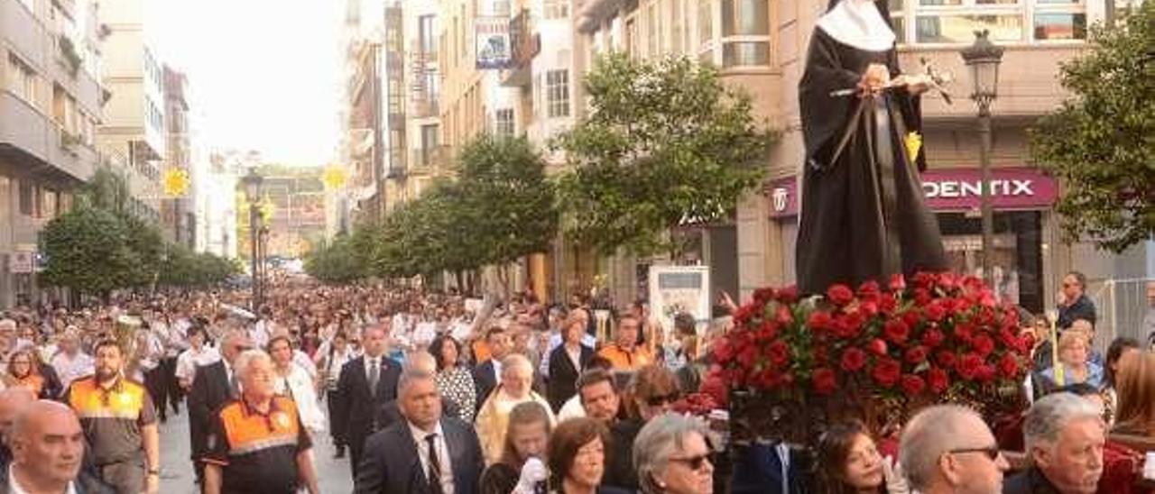 Este año no saldrá la multitudinaria procesión de Santa Rita. // N. Parga