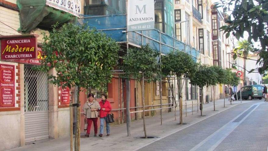 Andamio de seguridad en Llanes