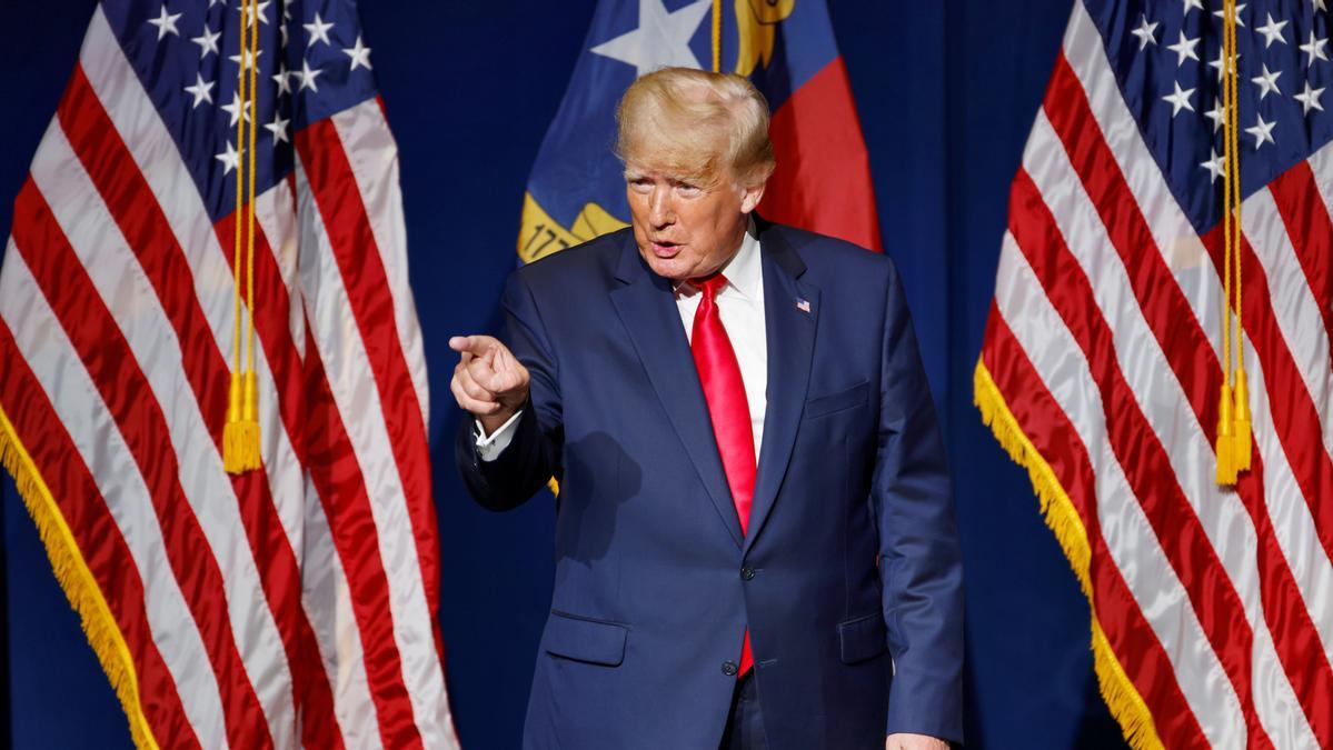 Former U.S. President Donald Trump at the North Carolina GOP convention dinner in Greenville Former U.S. President Donald Trump at the North Carolina GOP convention dinner in Greenville