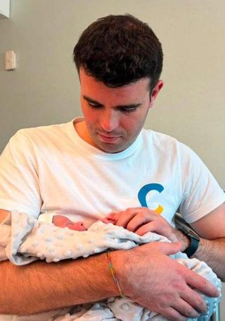 Louzao con su hijo.
