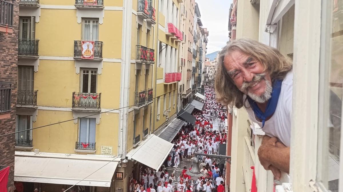 Paco Castelló, en unas fiestas de San Fermín.