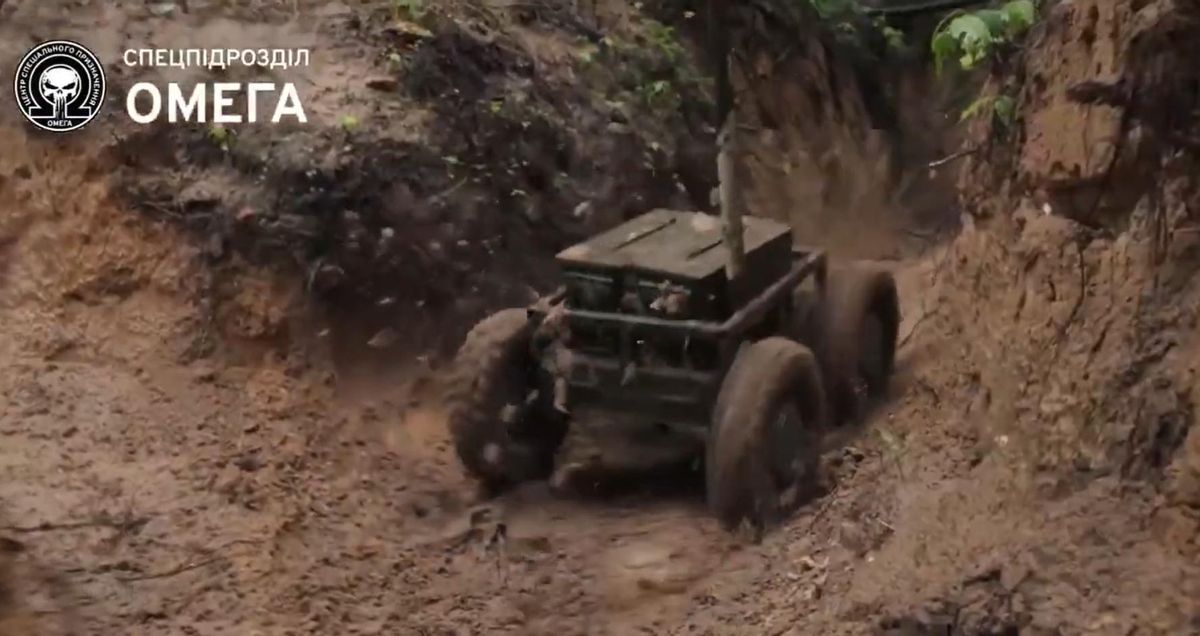 Robot explorador de las unidades Omega del ejército ucraniano