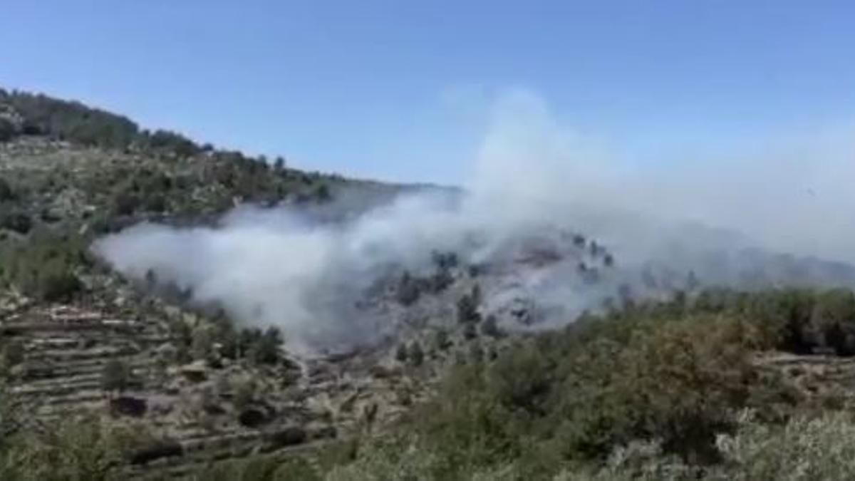 Waldbrand in der Gemeinde Deià auf Mallorca.