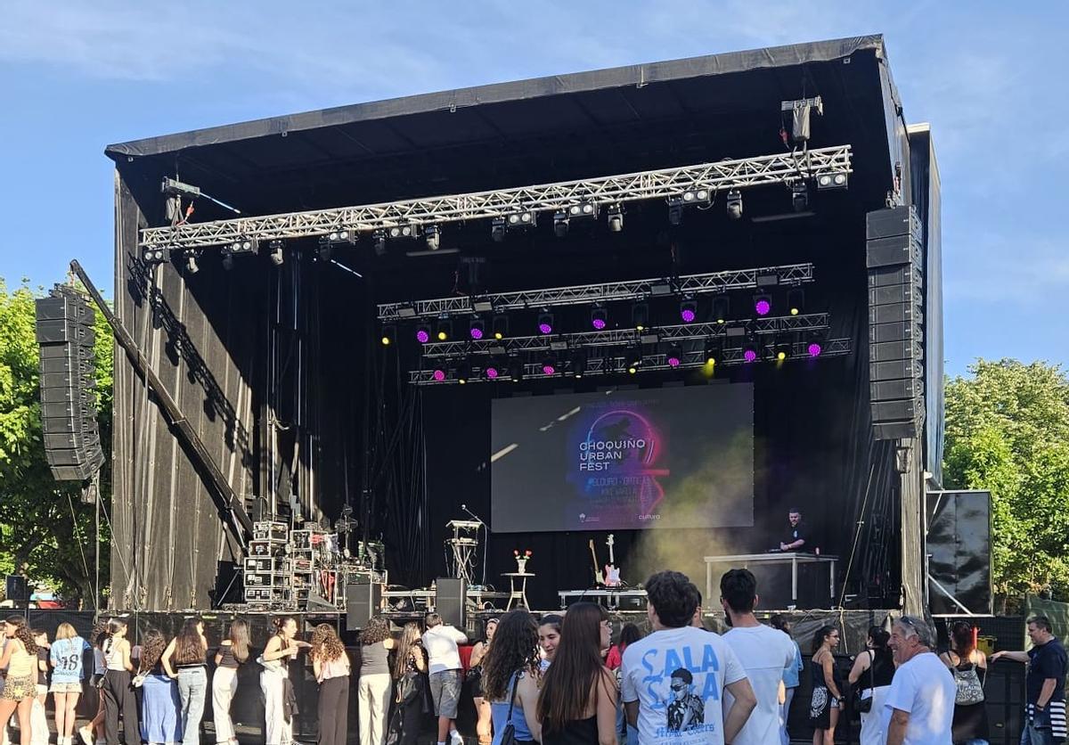 Uno de los conciertos del festival, ayer en Redondela.