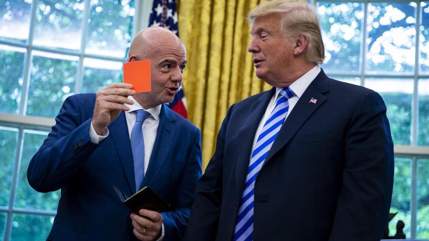 Donald Trump, este martes con Gianni Infantino.