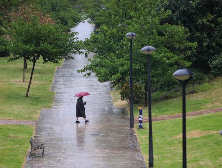 Lluvia en València.