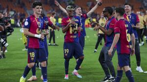 Locura en la Cartuja: As fue la celebracin de los jugadores tras ganar la Copa del Rey