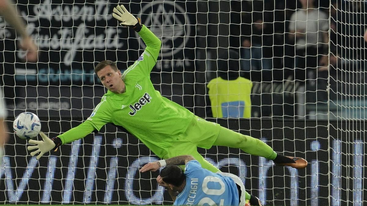 Szczesny, el portero de la Juventus, en el duelo ante el Lazio de la Serie A.