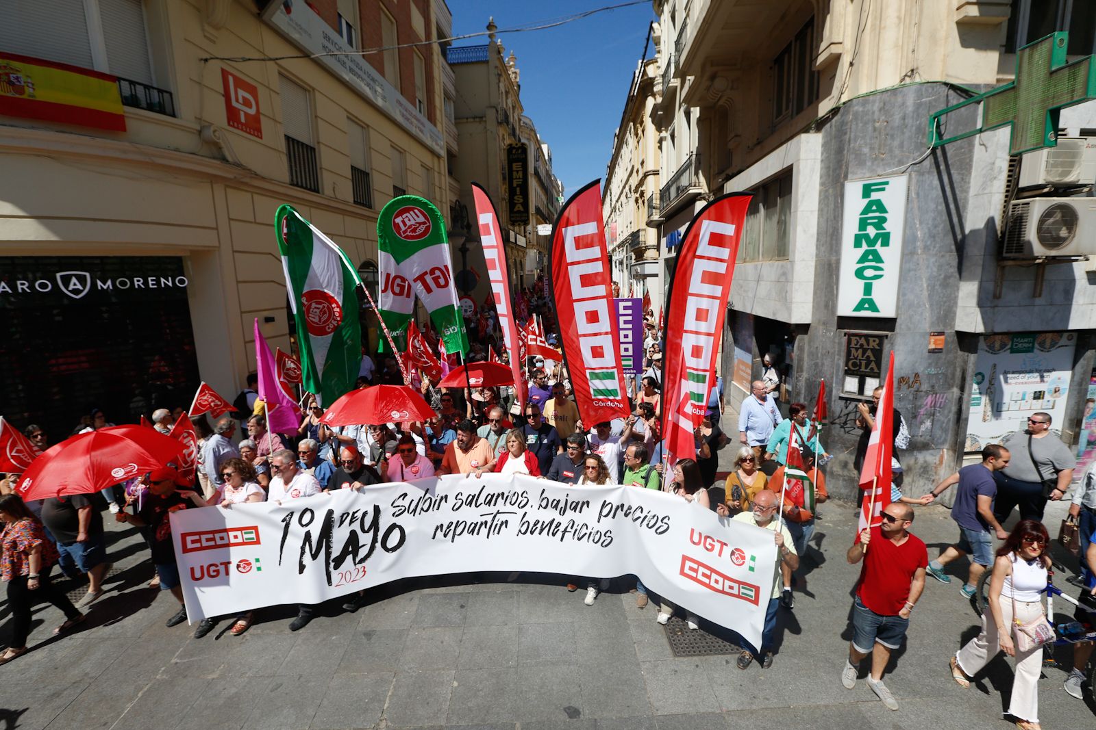 Manifestación por el Primero de Mayo en Córdoba