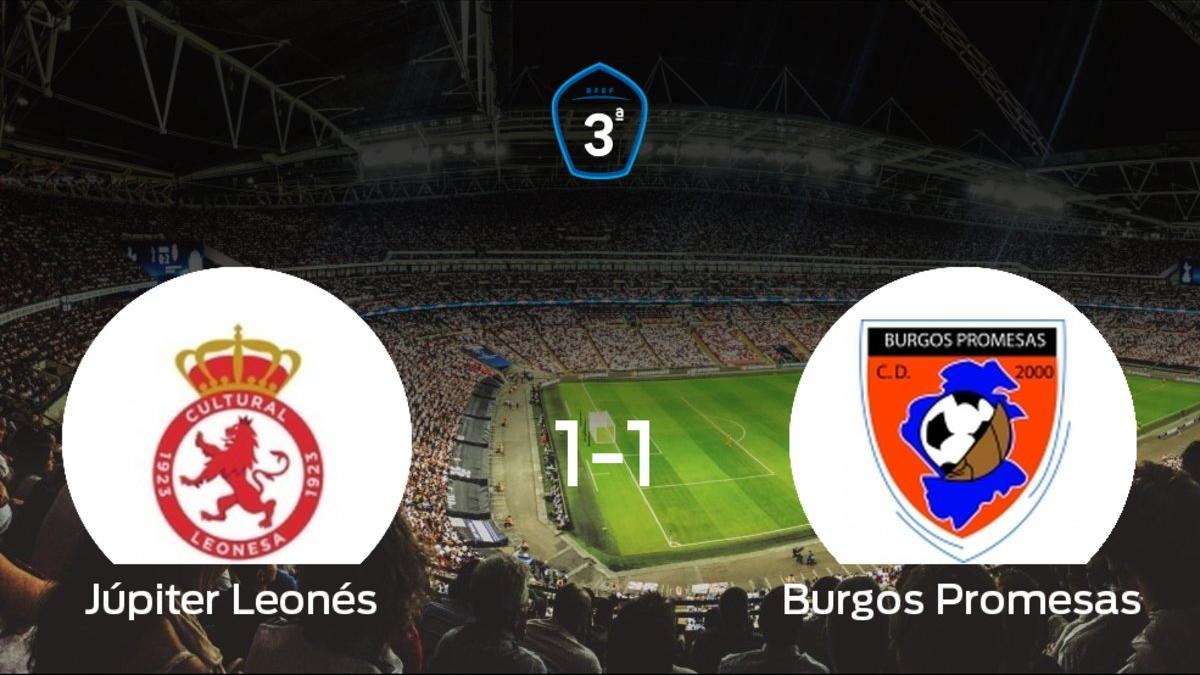 El Júpiter Leonés y el Burgos Promesas se repartieron los puntos tras un empate a 1
