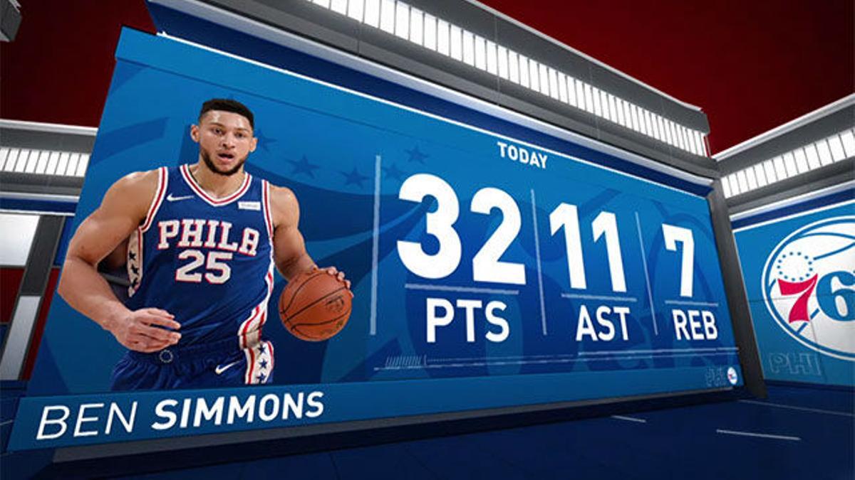 NBA VIDEO | Ben Simmons firma una increíble actuación en la victoria de los 76ers