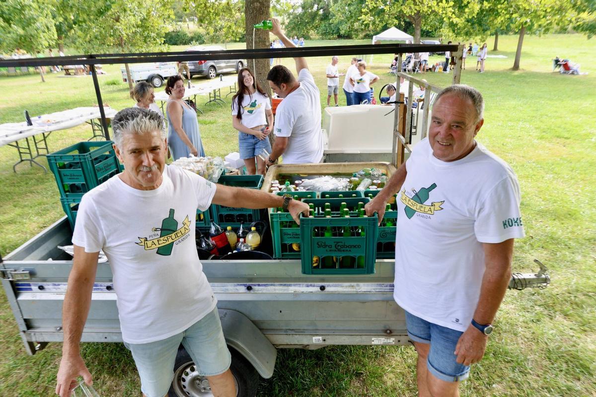 Área recreativa de Granda. Arrancadera, la jira campestre de las fiestas.