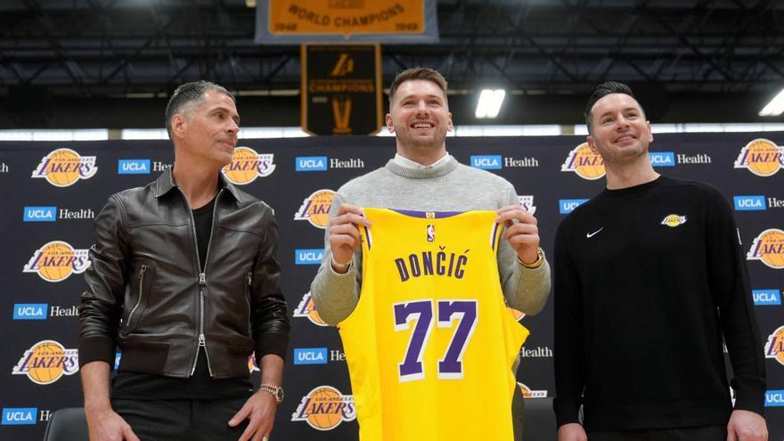 Luka Doncic, presentado como nuevo jugador de los Lakers