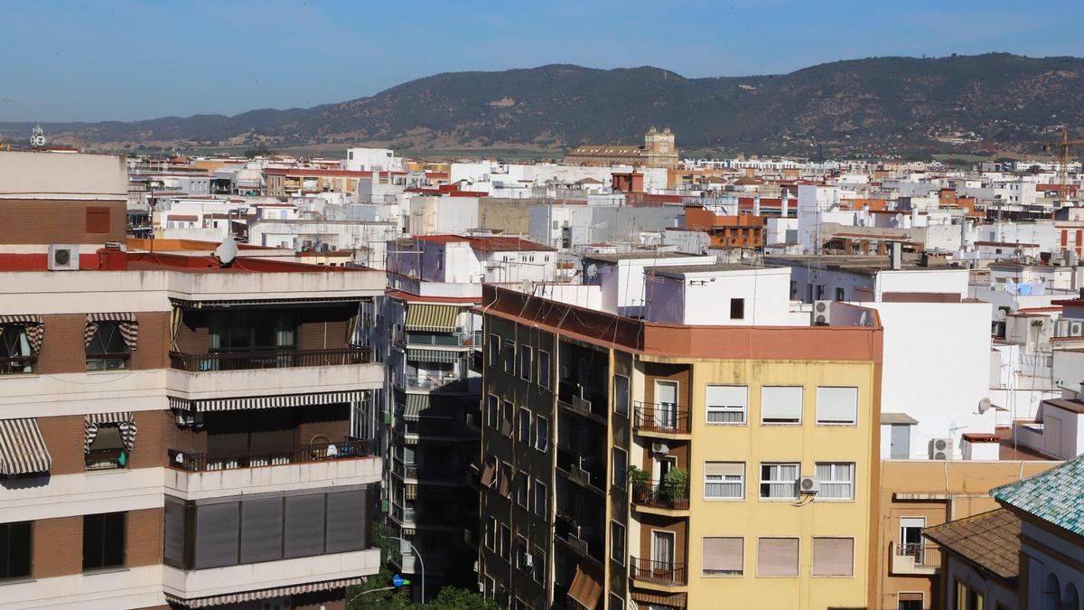 Vista aérea de edificios de viviendas en Córdoba.