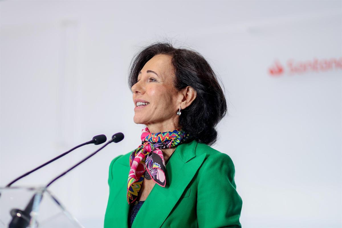 La presidenta de Banco Santander, Ana Botín, presenta los resultados del año 2022