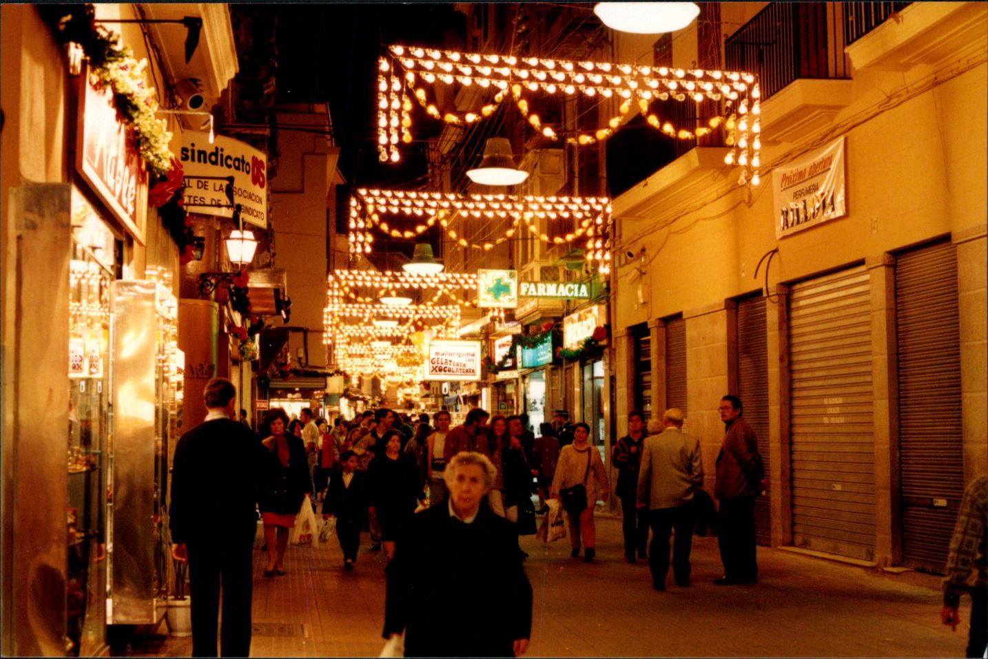 Así eran antes la luces de Navidad de Palma