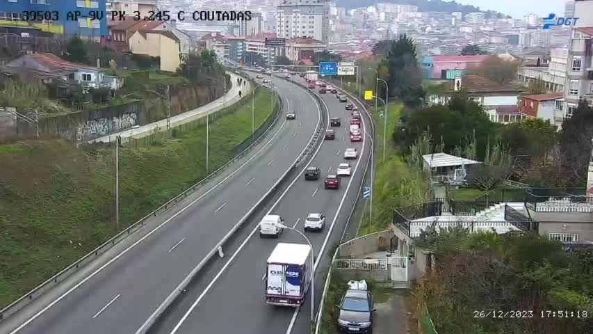 Entradas desde la autopista y calles del centro, de nuevo colapsadas en Vigo