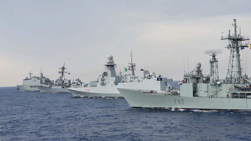 Llegan a Palma cinco buques de la Armada que han participado en las pruebas de la OTAN