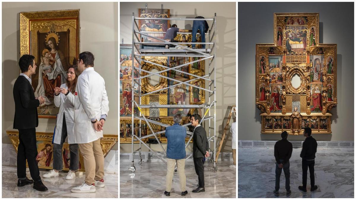 Obras de adecuación y nueva instalación de piezas en el Museo de Bellas Artes de València.