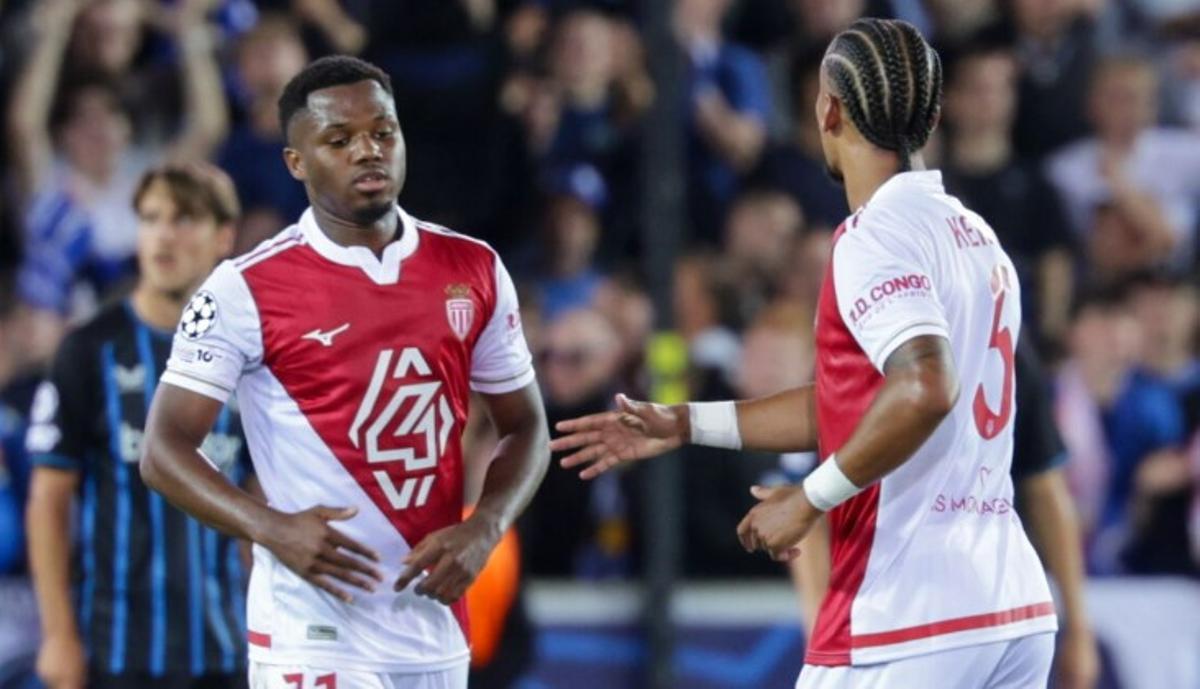 Ansu Fati, en un partido con el Mónaco.