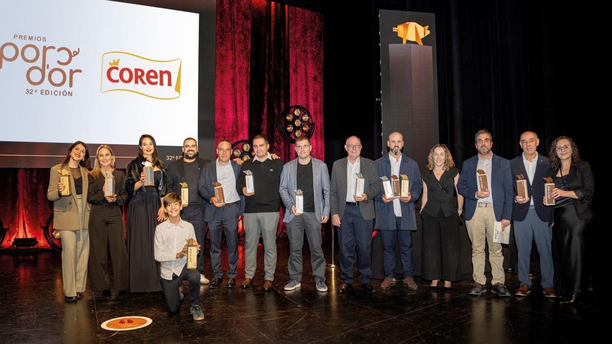 Los granjeros de Grupo Coren premiados en la última edición de los Porc D’Or.