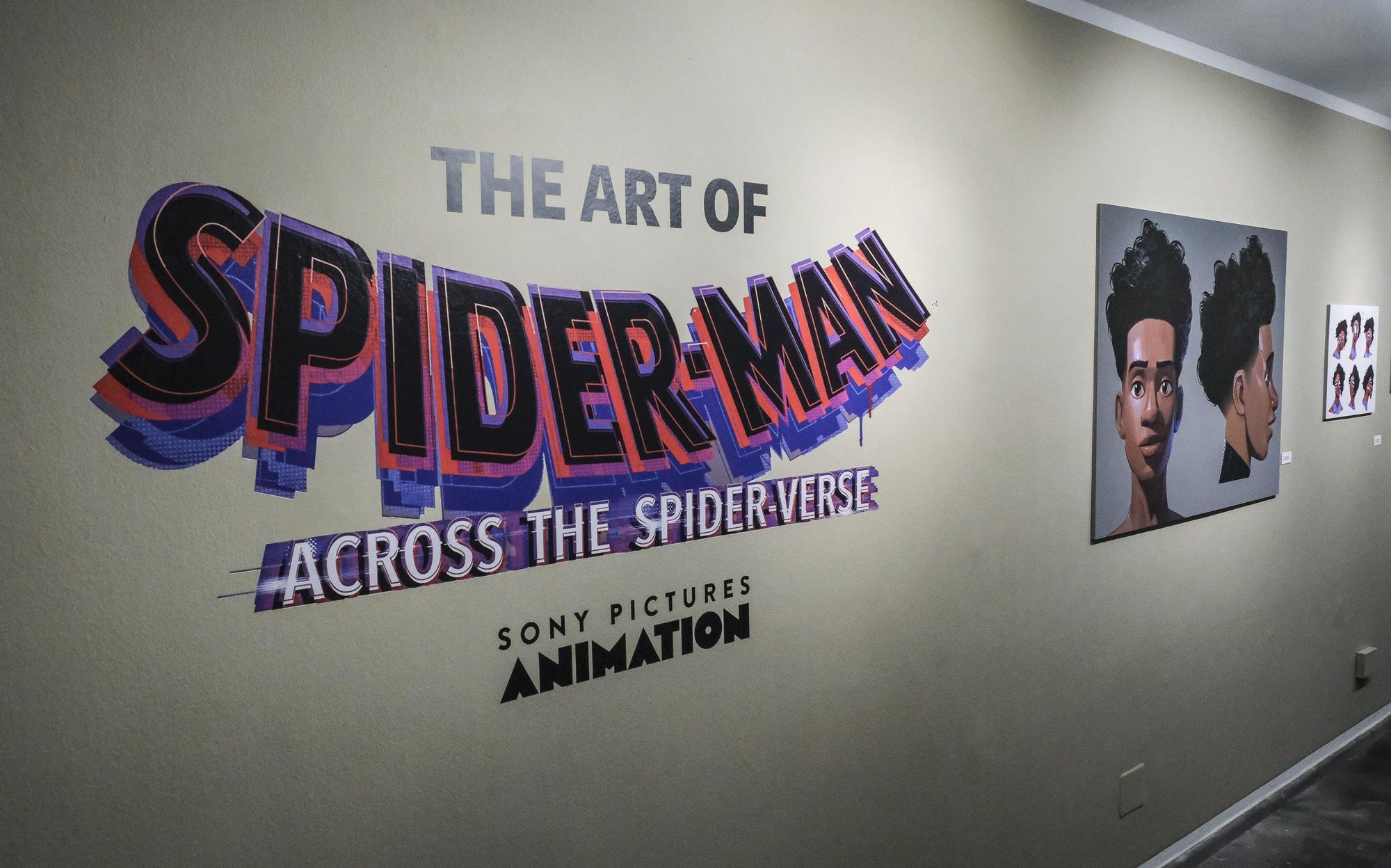 Exposición 'Behind the scenes’ de 'Spider-Man: Across the Spider-Verse', en Animayo 2024.