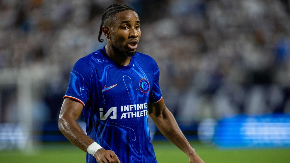 Christopher Nkunku del Chelsea en un partido amistoso contra el Real Madrid