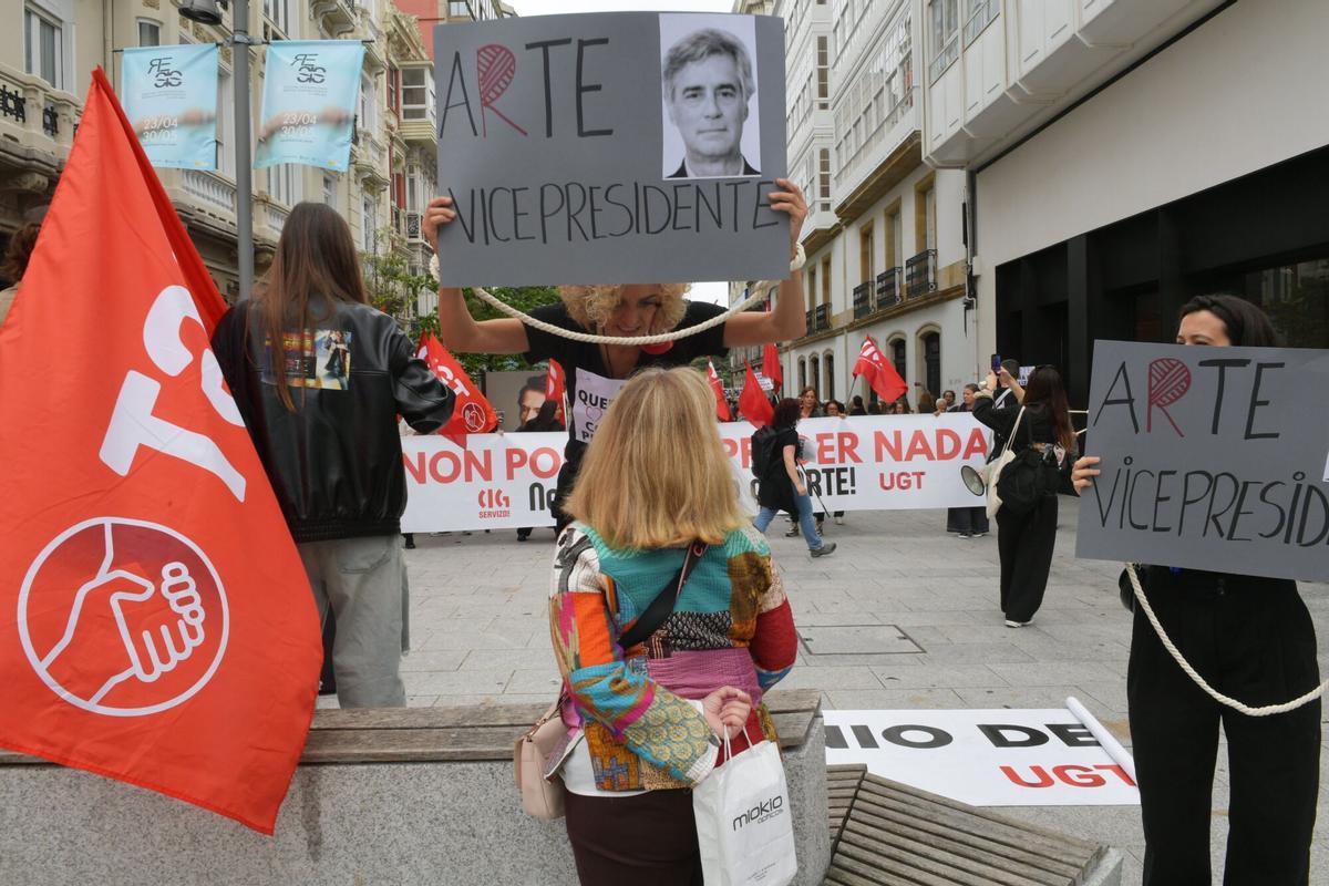 Nueva jornada de protesta en el sector textil de A Coruña