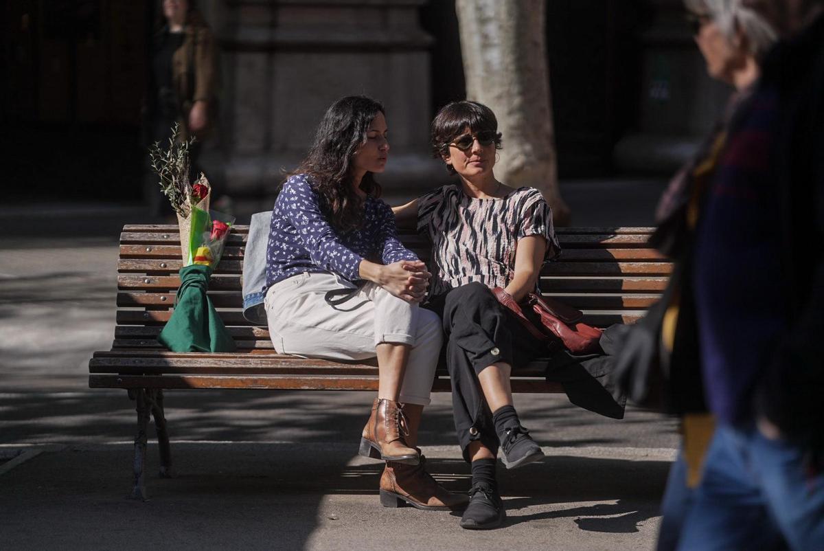 Celebración del día de Sant Jordi en Barcelona