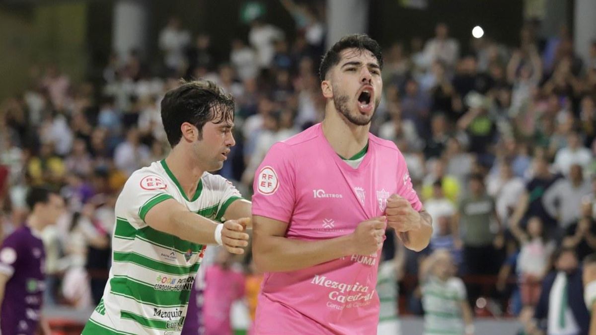 Pablo del Moral y Lucas Perin, en el choque frente al UMA Antequera.