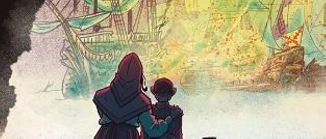 Detalle da ilustración de portada de "A batalla de Rande".