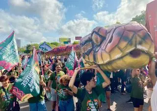 Miles de manifestantes protestan en Brasil contra la cumbre del clima