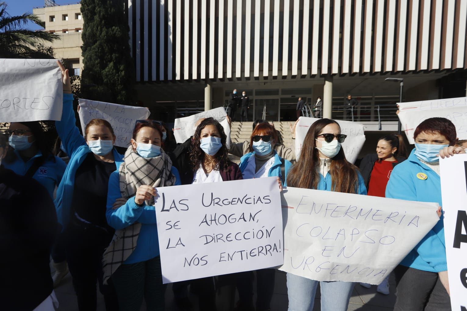 Protesta contra los recortes en sanidad en el hospital DOctor Peset