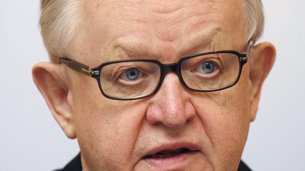 El ex presidente finlandés y premio Nobel de la Paz Martti Ahtisaari