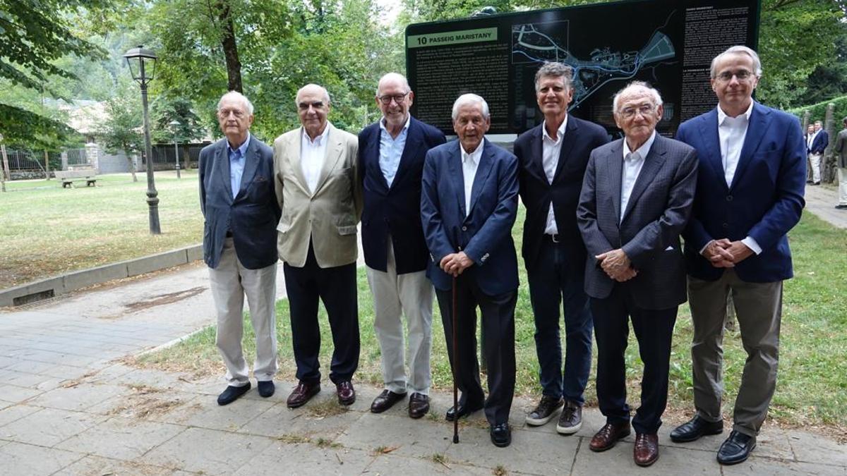 Presidentes del Cercle d’Economia, de izquierda a derecha: Juan José Brugera, Salvador Alemany, Pedro Fontana, Carlos Cuatrecasas, Jaume Guardiola -actual presidente-, Joan Mas Cantí y Javier Faus.