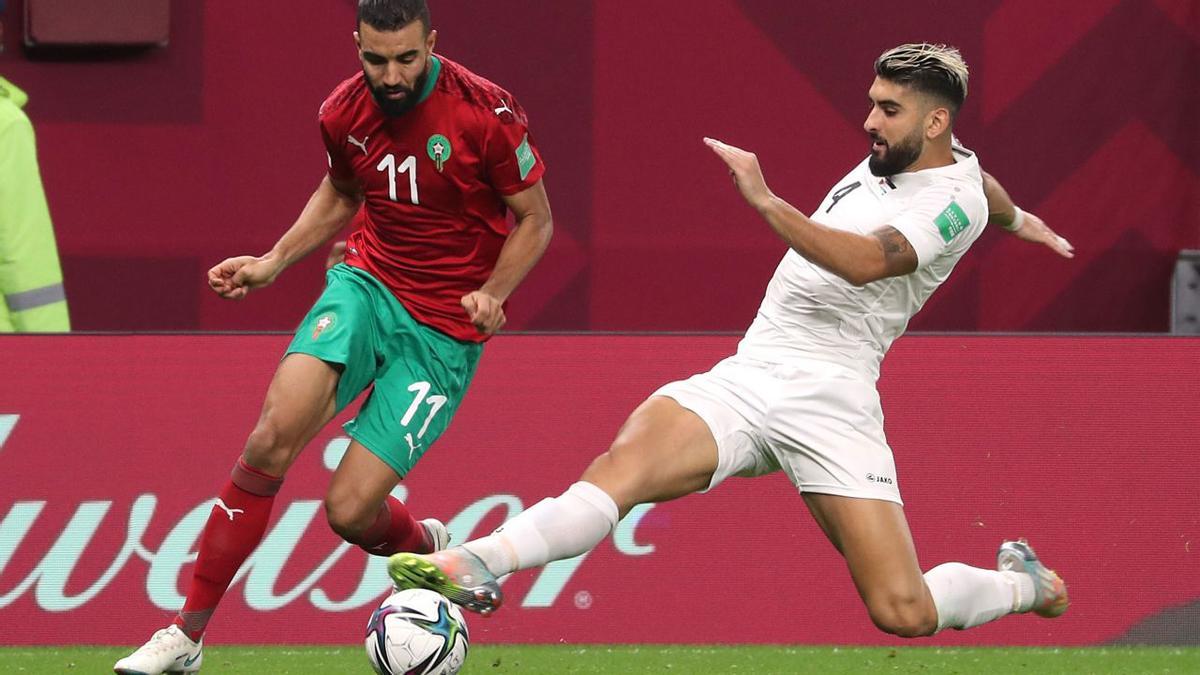 Yaser Hamed, internacional palestino con origen español, durante la Copa Árabe de la FIFA 2021.