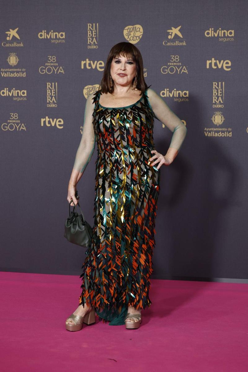 Loles Leon, con un vestido confeccionado por APRAMP en los Premios Goya 2024