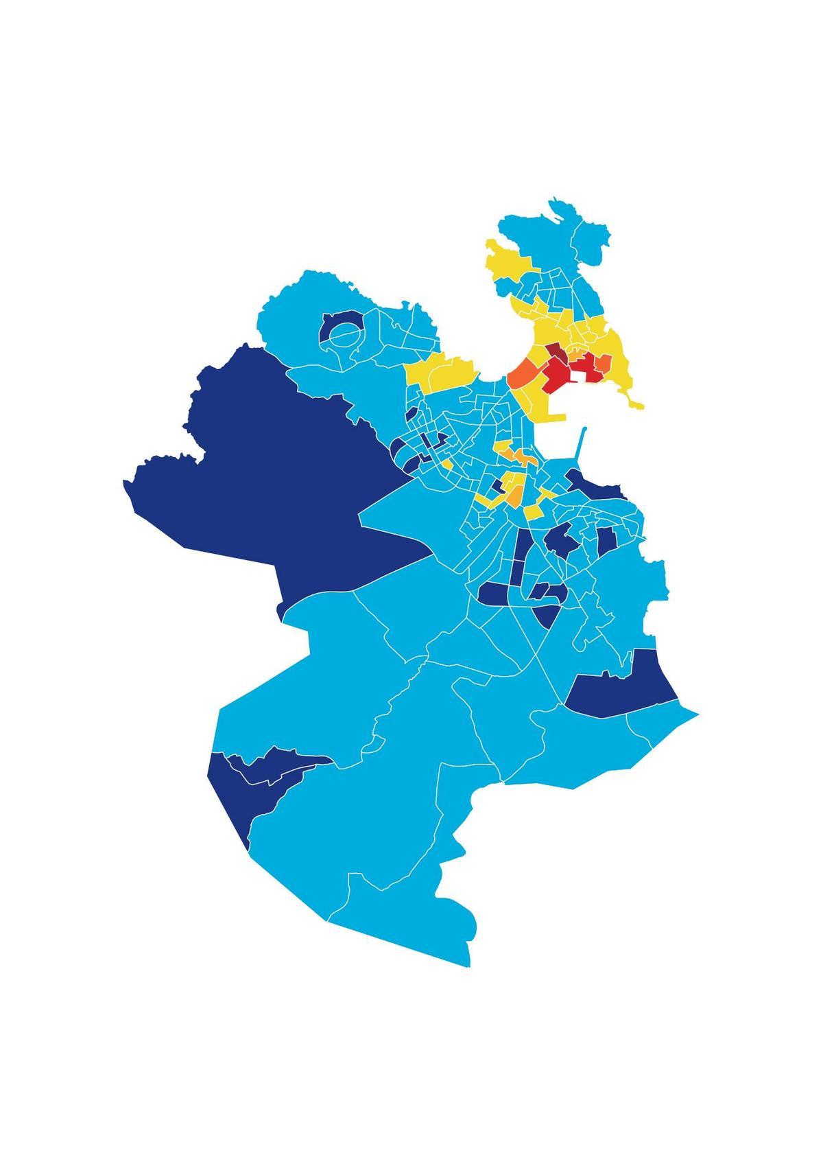 Imagen Plazas VUT por distritos censales