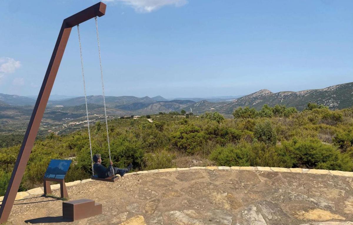 Simulación del columpio panorámico en Torre d'en Besora.