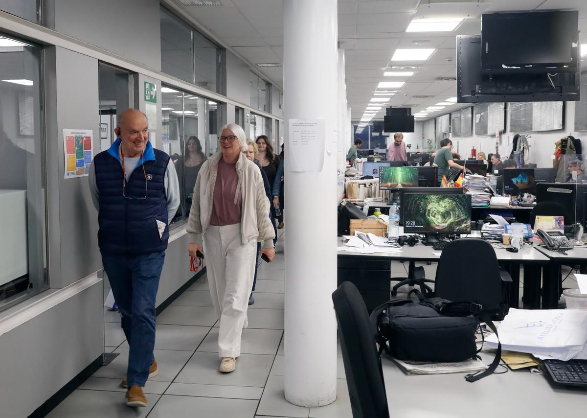 El grupo durante la visita